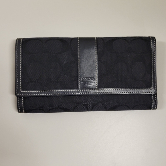 Coach Leatherware Signature Folding Snap Wallet - Picture 5 of 9